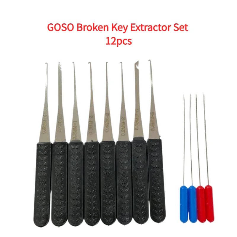 GOSO 12pcs Extractor Tools Set for Broken Key Removal for Car House Doors