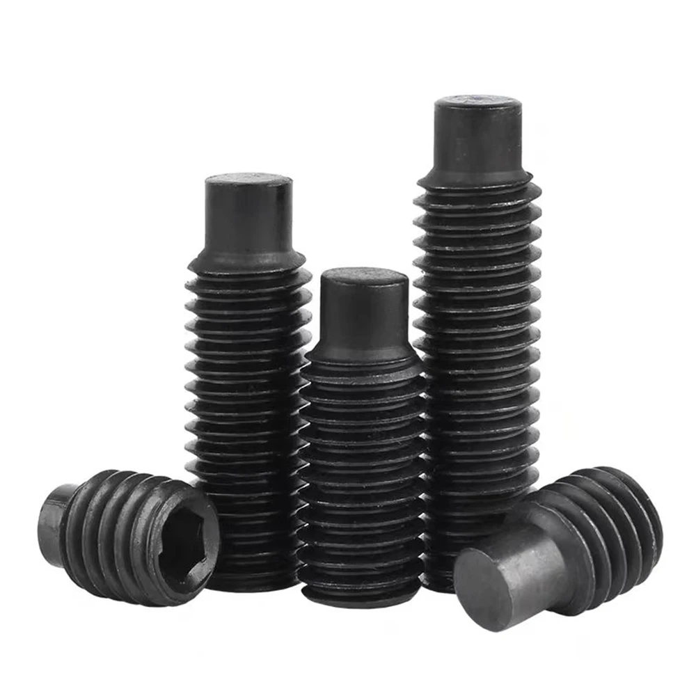 Hexagon Socket Dog Point Set Screw 12.9 Grade Black Steel M2.5 M3 M4 M5 M6 M8 M10 M12 Metric Extended-Tip Set Screw DIN915