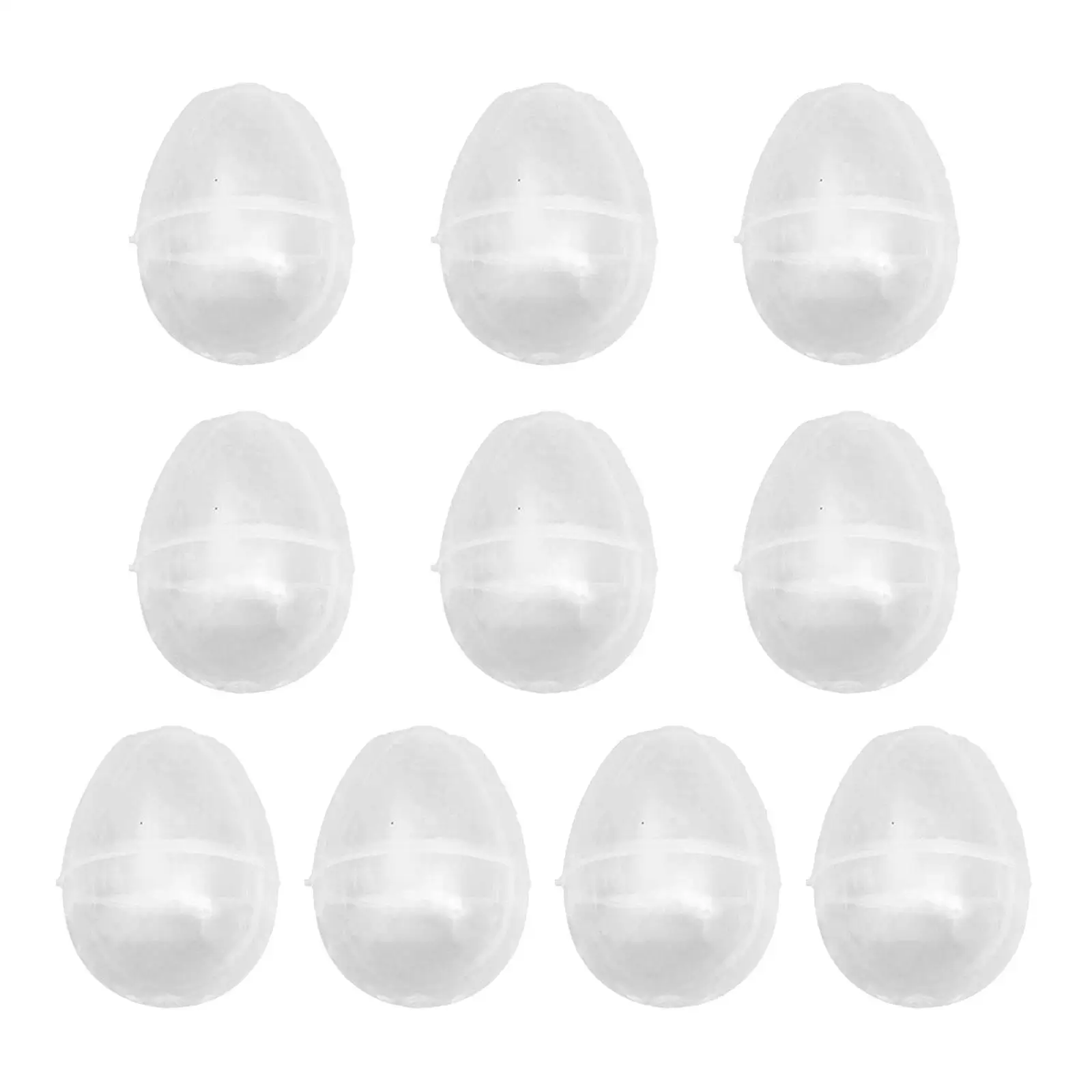 10Pcs Fillable Easter Eggs Empty Transparent for Classroom Prize Easter Eggs Find Event Easter Theme Party Favor Girl Boys