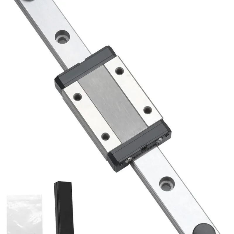 

440C Stainless Steel MGN7 MGN9 MGN12 MGN15 100-800mm Miniature SS Linear Rail Slide 1pcs MGN Linear Guide+ 1pcs MGN Block 3D
