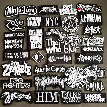 8 best sales naklejki na żelazko z motywem zespołu rockowego - №3