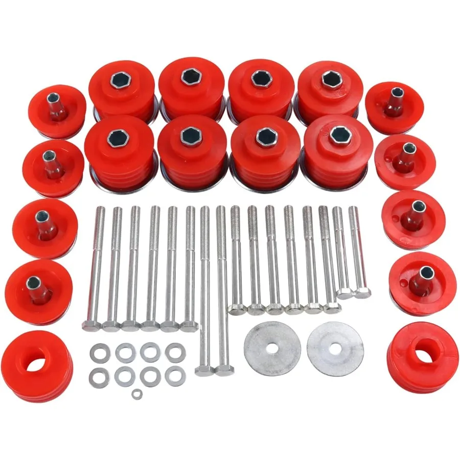 

Polyurethane Body Mount Bushing Kit with Steel Sleeves and Hardware for Ford Super Duty F250 F350 20082016 2WD 4WD HeavyDuty Ve