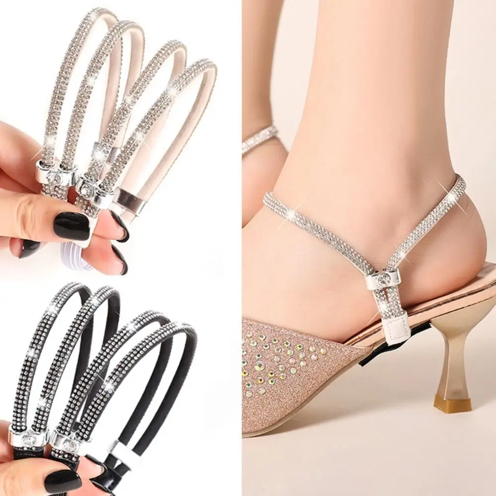 Women Shoelaces Free Triangle Bundle High Heels Adjustable Shoe Belt Ankle Holding Loose Anti-skid Bundle Laces Tie Straps Band