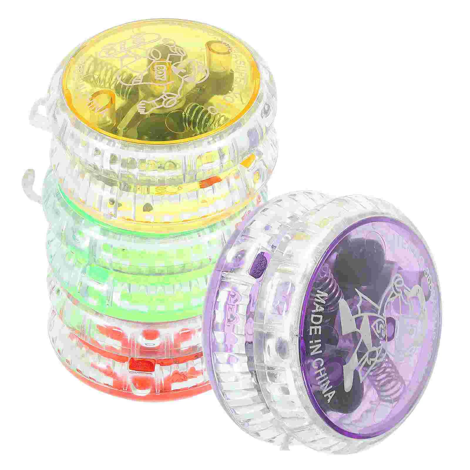 Boule Yo-yo scintillante, 4 pièces, jouets pour doigts avec lumières LED clignotantes pour enfant