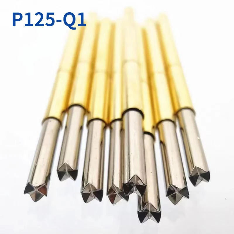 100PCS/pack P125-Q1 Four Tooth Plum Blossom Needle 2.02mm Spring Test Pin ICT Test Stand Spring Probe