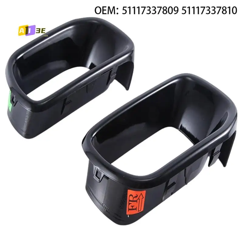 

A03E-2 PCS Car Bumper Cover Front Air Duct Frame 51117337809 51117337810 Black ABS For BMW MINI F55/F56/F57 2013-2016