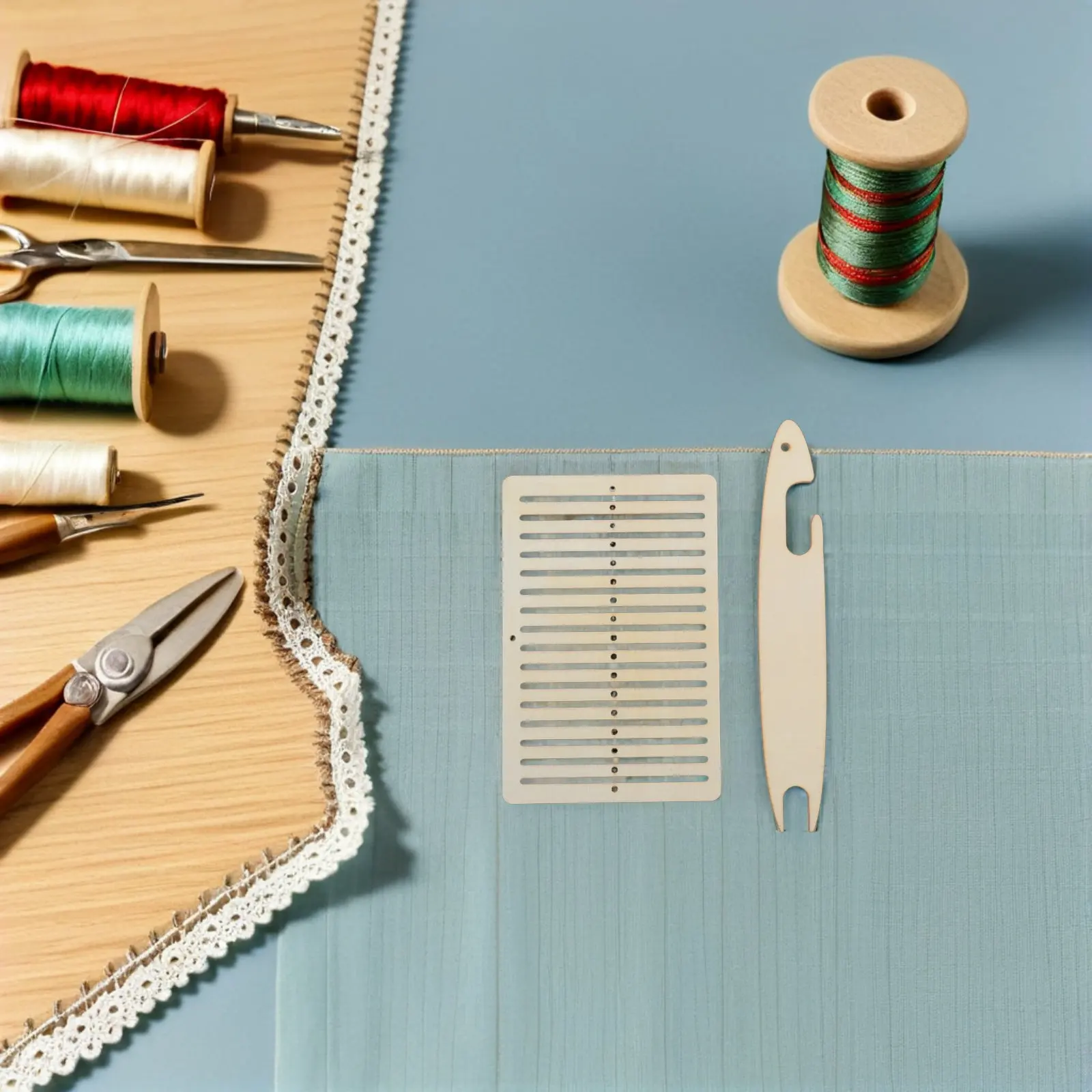 

Набор из 2 мини-деревянных ткацких станков с челноком, инструменты для ручного ткачества, для изготовления браслетов, ремней, ручек для сумок, поделок, ткацкая доска