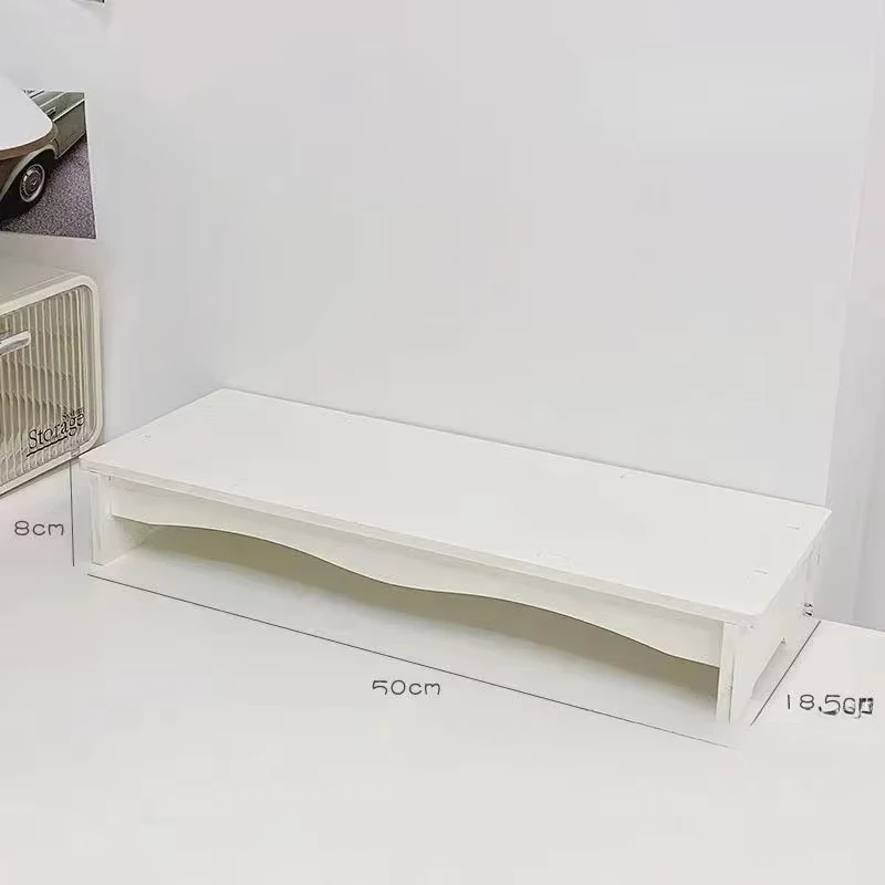 Desktop Organizer Rack Single-Layer Lace Design Stand Space-Saving Storage Shelf for Home Office