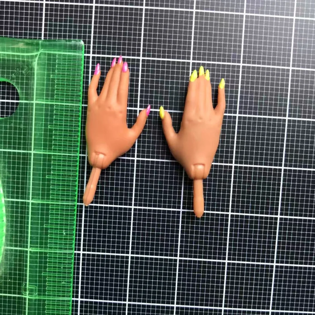 1/6 Puppe Ersatz Hände Mit Nagellack Puppe Teile Weiß Braun Schwarz Farbe Hände LOL Kleine Schwester Puppe Teile – Detail 5