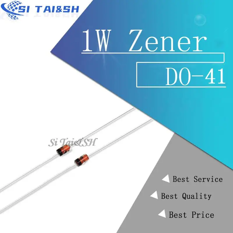 100pcs 1W Zener   diode DO-41 1N4742A 12V 1N4741A 11V 1N4740A 10V 1N4739A 9V1 1N4738A 8V2 1N4737A  7V5 1N4736A 6V8