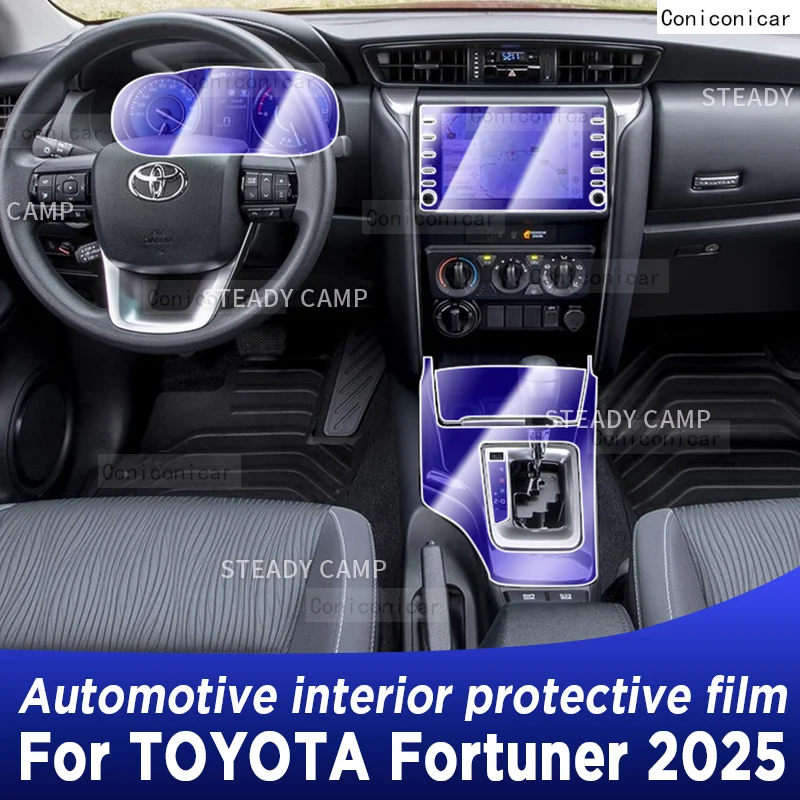 For TOYOTA Fortuner 2025 Panel Dashboard Navigation Automotive Interior Protective Film TPU Anti-Scratch Accessories