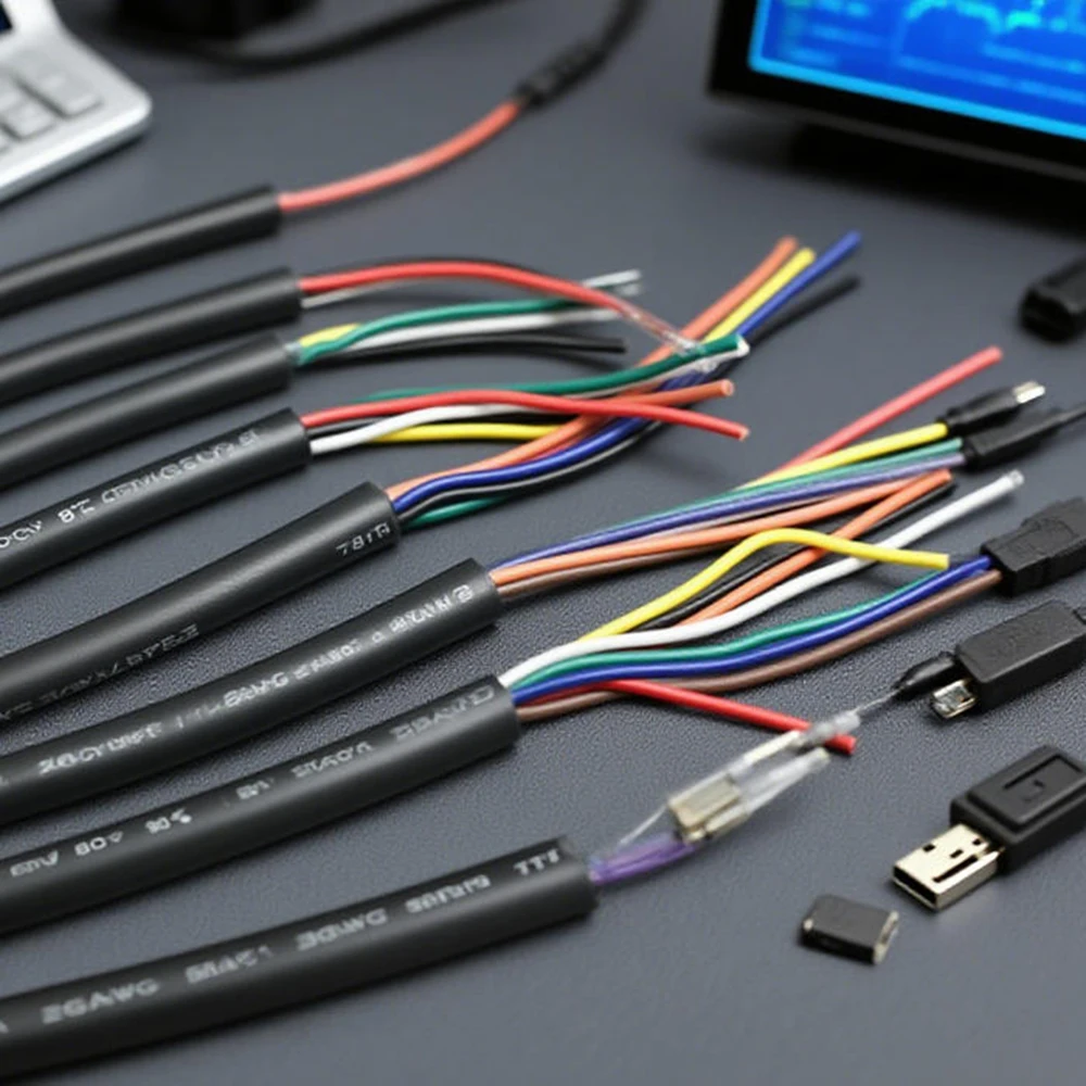 

10 м 26AWG луженый бескислородный медный оболочный провод 2/3/4/5/6/7/8/9/10 сердечник опционально, кабель для зарядки сигнала данных своими руками