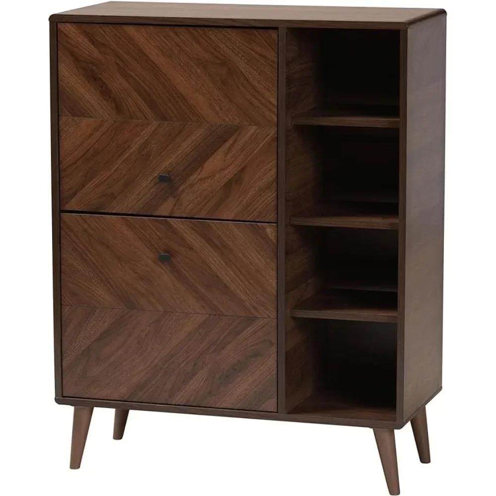 Shoe Cabinet Living Room Cabinets One Size Shoerack Walnut Brown Furniture for Shoes Organizer Home