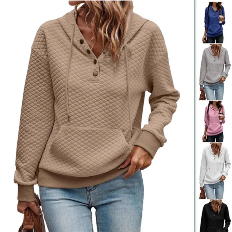 المرأة البلوز البلوزات معطف جديد الخريف طويلة الأكمام زر مخفي مزين سترة الصلبة معطف معاطف صغيرة للنساء الملابس #1