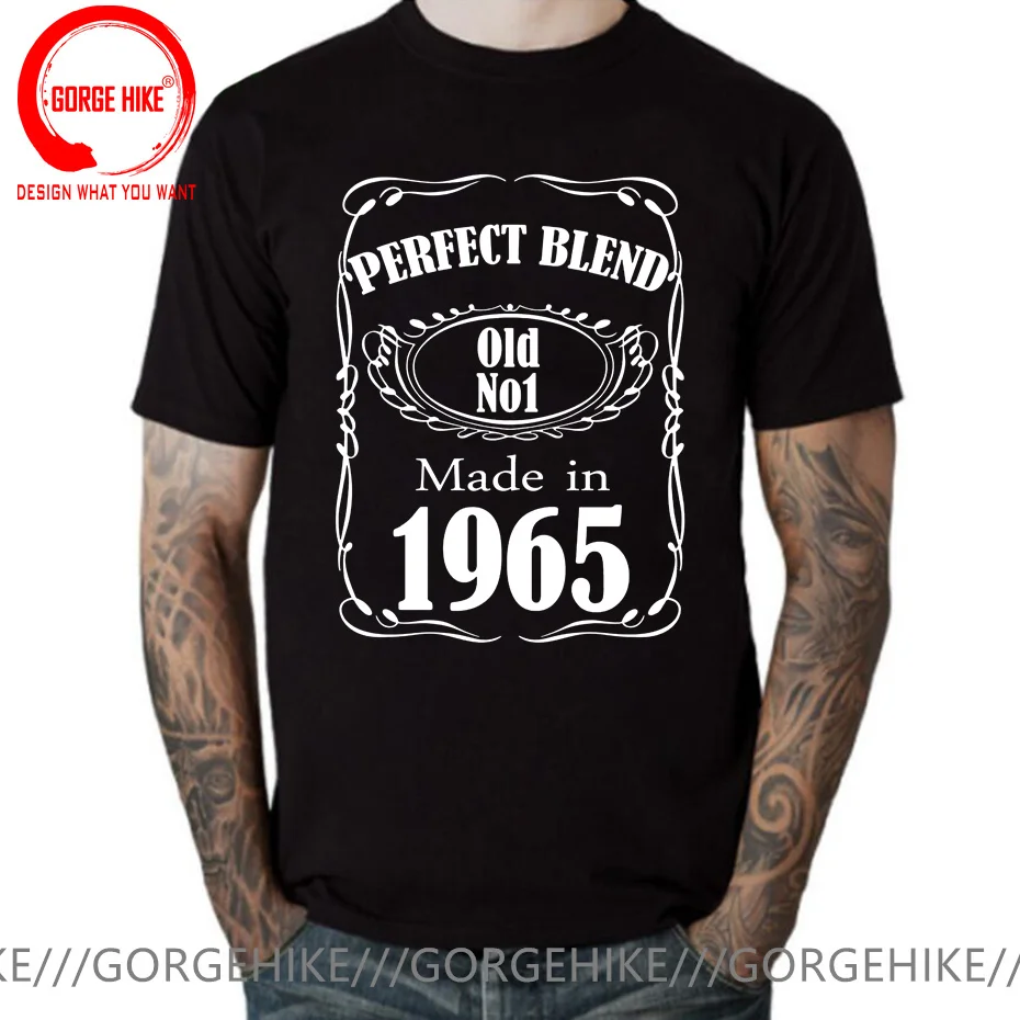 Funny T Shirt Husband Birthday Gift Retro T-Shirt Perfect Blend Old No. 1 Made In 1963 1965 1966 1967 1968 1969 Vintage Clothing