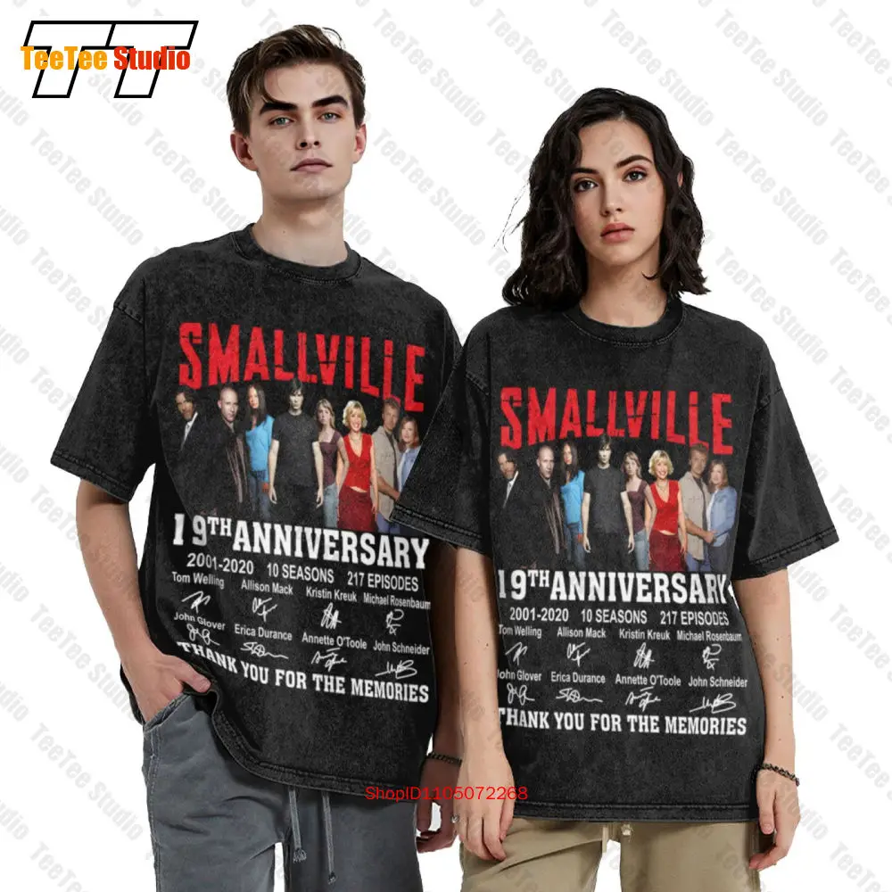 سمولفيل 19th الذكرى 2001 2020 10 مواسم 217 حلقة توقيع خمر المتضخم تي شيرت المحملة UM5U