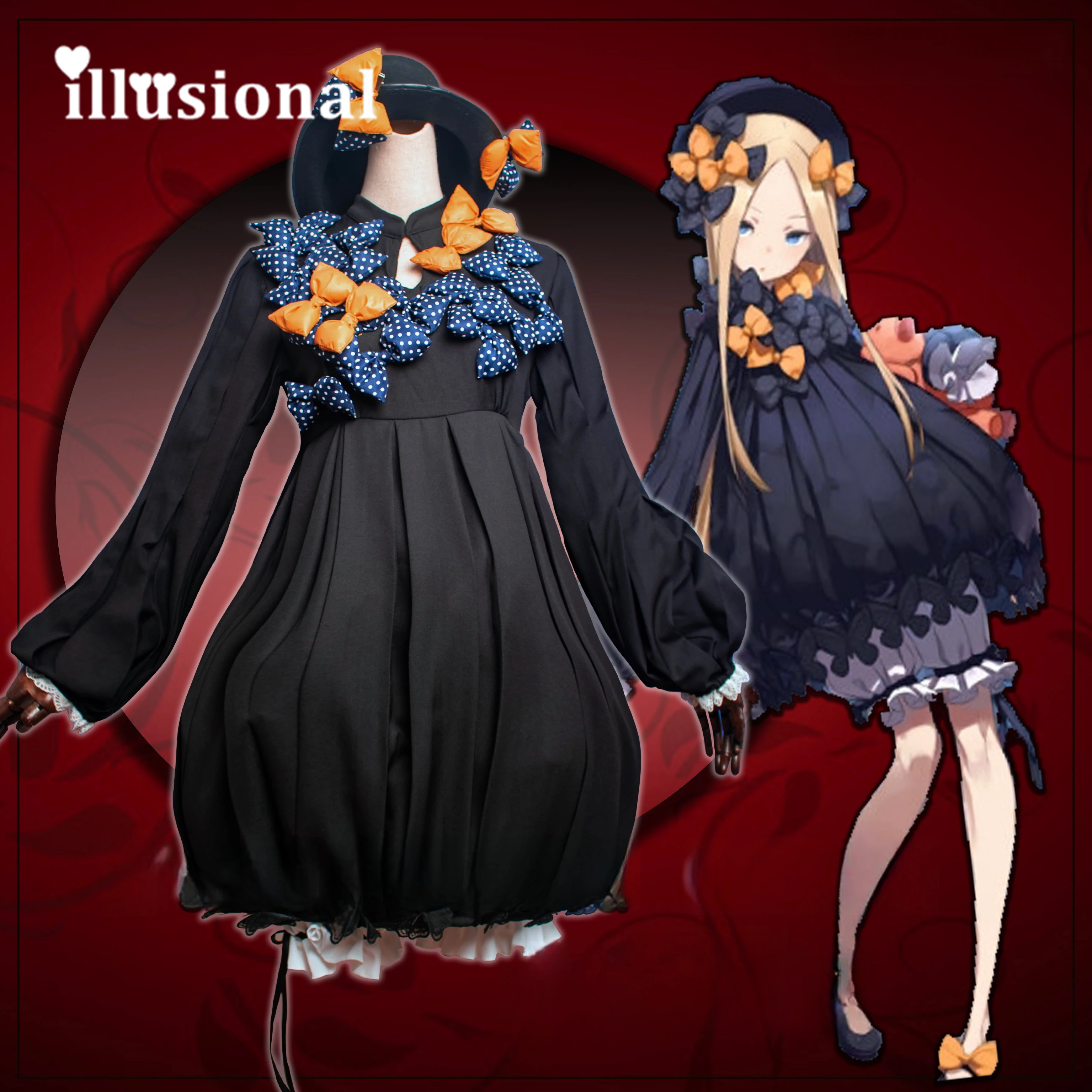 

illusional FGO cosplay Fate Grand/Order Abigail Cosplay Costume Game Abigail Lolita Pumpkin Dress Halloween Costume