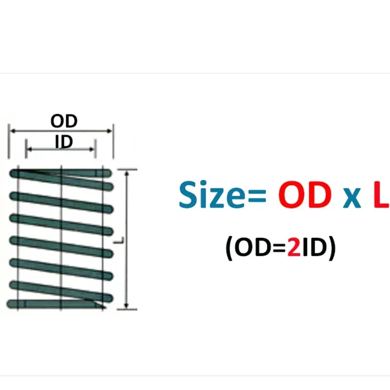 Green Die Mold Spring Compression Springs Alloy Steel Spiral Stamping  Die Springs OD6-30mm