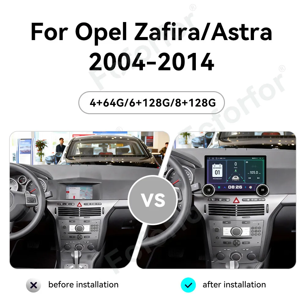 High Performance 11.5 Inch Android 15 Ultra Clear HD Screen Wireless CarPlay GPS Navi Car Radio For Opel Zafira/Astra 2004-2014