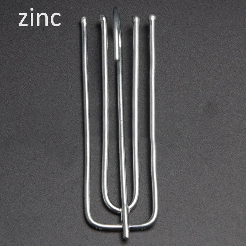 15PCS Metal Four Fork Curtain Tape Hook Curtain Cloth Ring Clamp Tracks DIY Home Curtain Accessories
