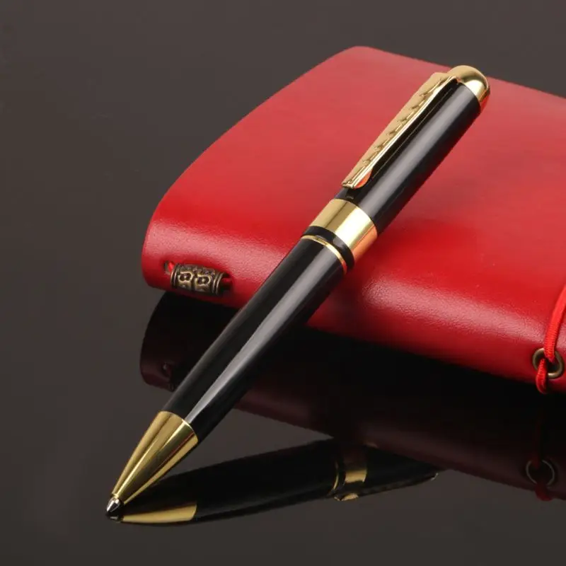 E9LB 1,0mm bolígrafo giratorio Metal lujo firma Rollerball escuela negocios apagado