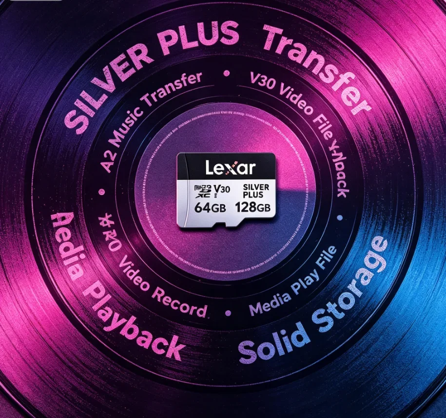 モバイルゲーム用高速lexar-silver-plus-tfメモリーカード-a2-v30-uhs-i-スマートフォン・タブレットゲーム用高速アプリ読み込みストレージチップ