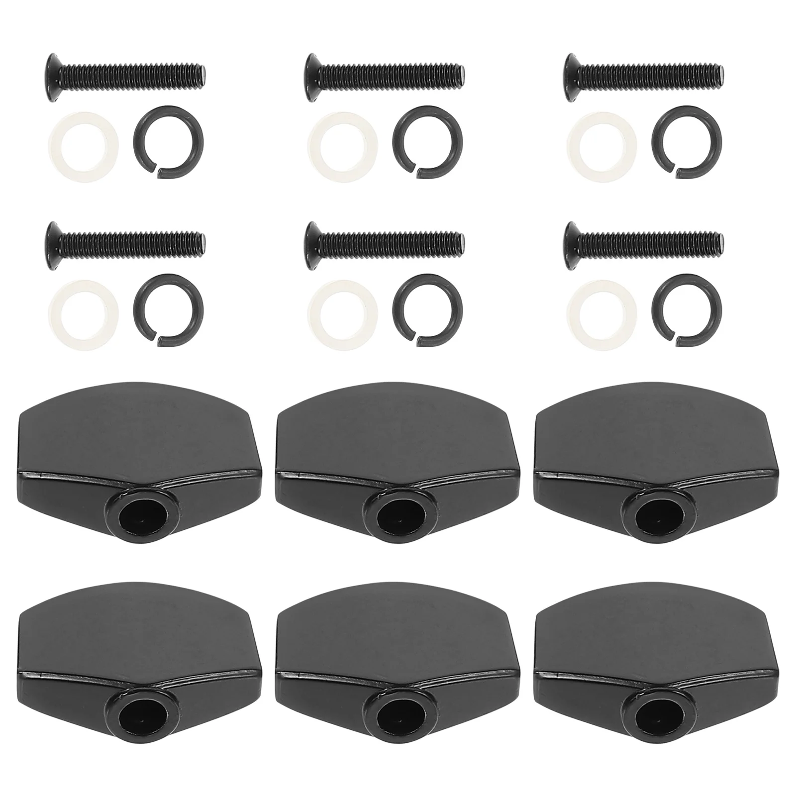 

6 set 6 Sets Tuning Pegs Black Guitar Accessories Heads Durable Replacement Electric Guitar Accessories