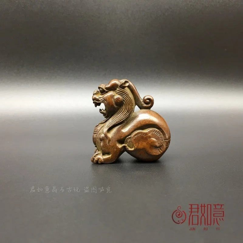 

Bronze Pixiu Small Ornament Small Pixiu Copper Handle Tea Pet Copper Carving Copper Artifact Antique Copper Artifact