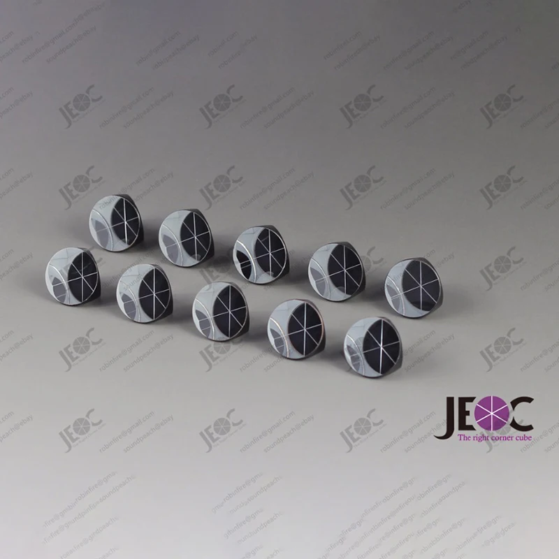 

10 Pieces of JEOC Aluminium Coated 1inch Corner Cube Prism, Plated 25.4mm Trihedral Retroreflector, 5 arc secs return Beam