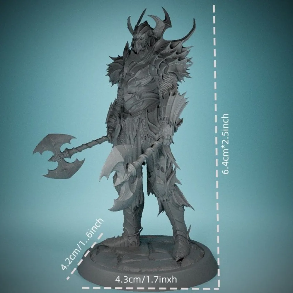 No Wings Demon Knight 3D Printed Model Figurines Board Game War Chess Self-assembly DIY Coloring Miniatures 6.4cm