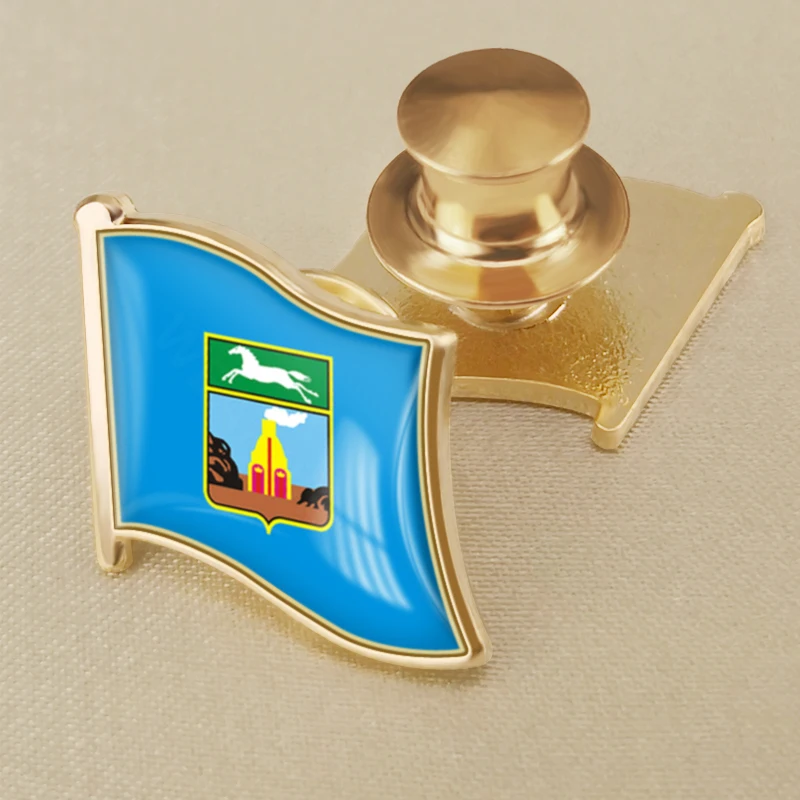 Coat of Arms of Barnaul of Russian Federation Flag Lapel Pins Broochs Badges