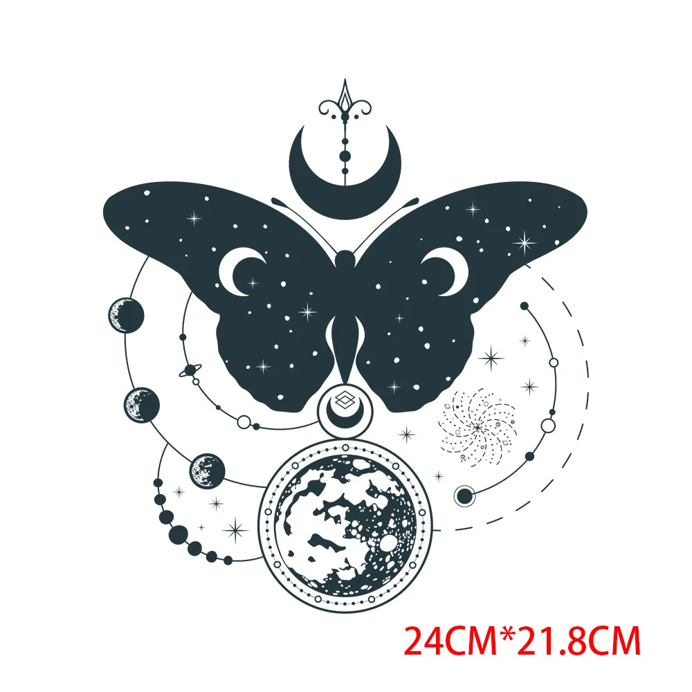 Mysterious Abstract Star Moon Heat Transfer Sticker Patches for Clothing  Iron on Patches  Stickers  Patches  Appliqued