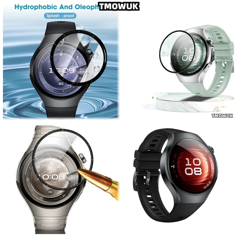 

For Huawei Watch 5 46mm Watch5 42mm Flexible Soft Screen Guard, Easy Install & Bubble-Free.