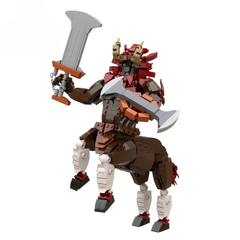

MOC Breath of The Wilderness Centaur Boss Building Block Creative Model Boy Gift Children Puzzle Collection Bricks Toy