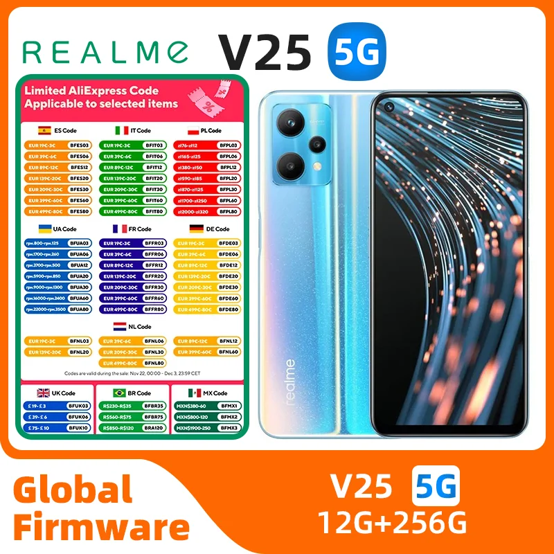 Realme V25 Snapdragon Ocat Core 12+256 Dual SIM 6.6