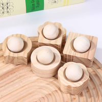 Natural Wood Essential Oil Diffuser Air Freshener Round Ball Aroma Aromatherapy Diffuser For Home Office Car Bedroom Living Room