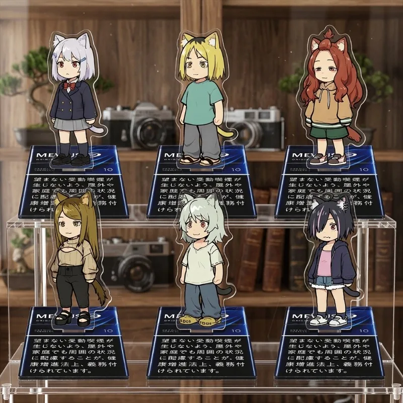 Yani Neko Acrylic Standee Keychain Chainsmoker Cat Q‑version Yaniko Satou Action Figures Top Pick Gift Box Stuffer Gummy Display