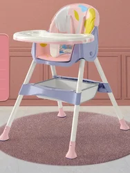 Childrens Portable Foldable Dining Chairs Seat Baby Eating School Home Multifunctional Dining Chairs Silla Home Furniture