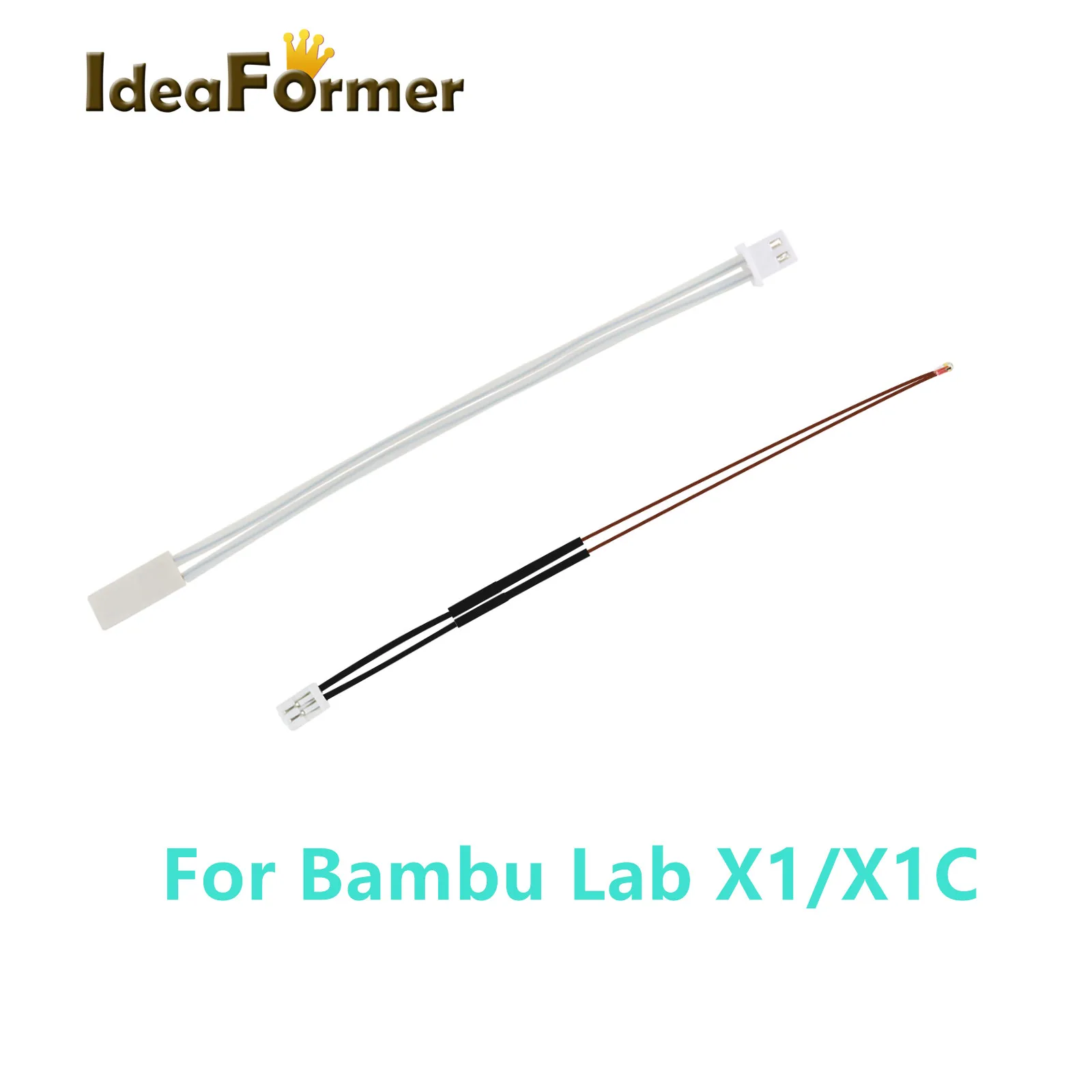 For Bambu Lab X1 P1P Thermistor 24V 50W Ceramic Cartridge Heater 100K NTC 3950 Thermistor Temperature Sensor for Bambulabs x1