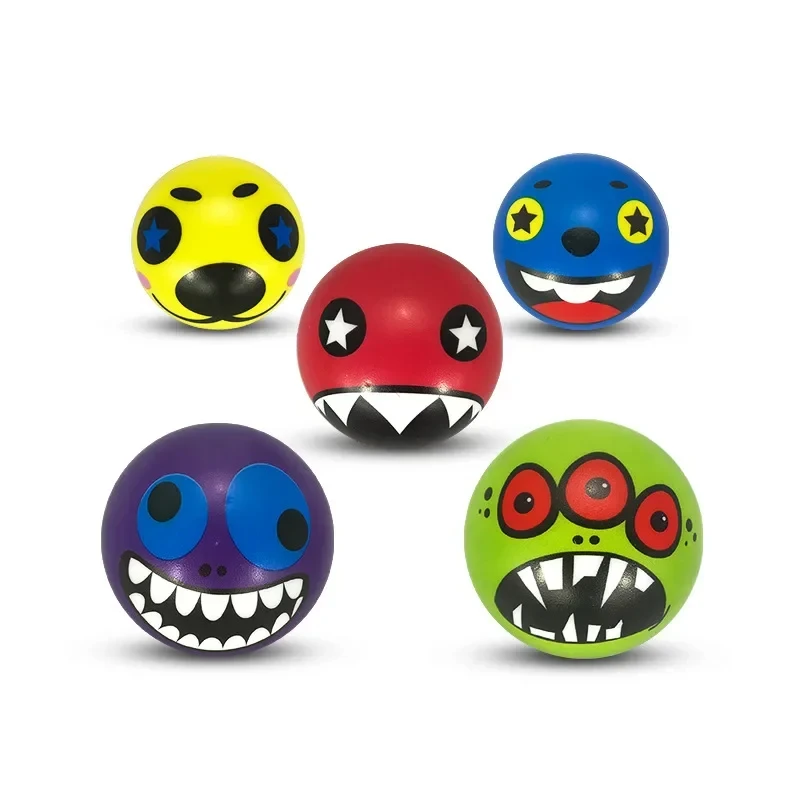 12 Stuks Uitdrukking Zachte Ballen Grappige Spons Stress Bal Squeeze Smiley Gezicht Grimas Pu Schuim Adolescent Volwassenen Decompressie Speelgoed