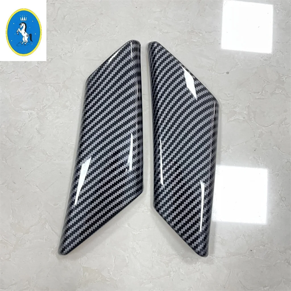 

For Peugeot 208 2020 - 2025 Carbon Fiber Car Front Door Armrest Panel Strip Sequins Decoration Cover Trim Accessories Interior