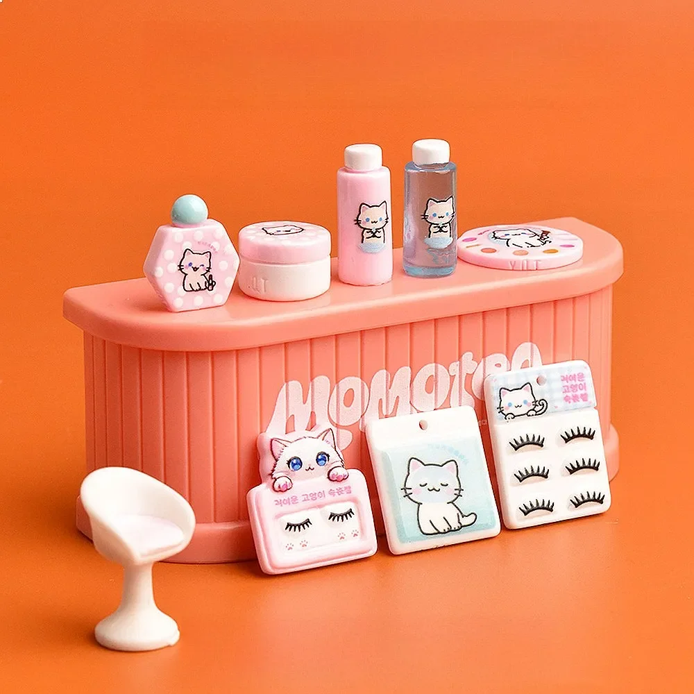 100pcs Kawaii Cat Beauty Skin Care Resin Flatback Cabochon for Hairpin Keychain Earring Scrapbook Wholesale DIY Accessories