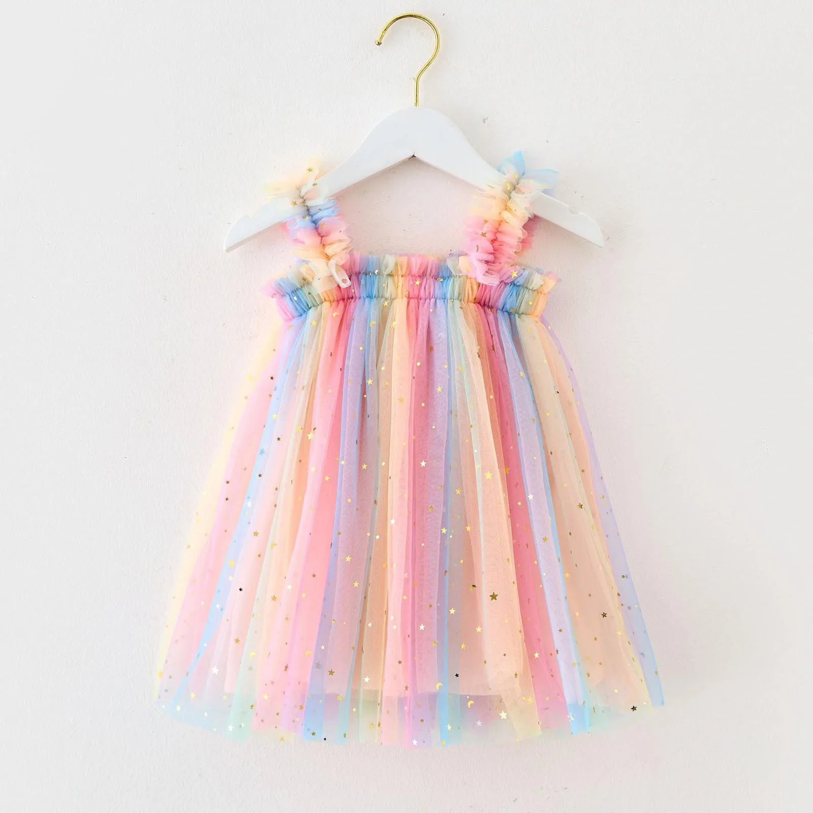 Sweet Girl Princess Dress 1-5T Toddler Baby Sequin Sleeveless Summer Clothes Kids Birthday Wedding Costume Newborn Casual Wear