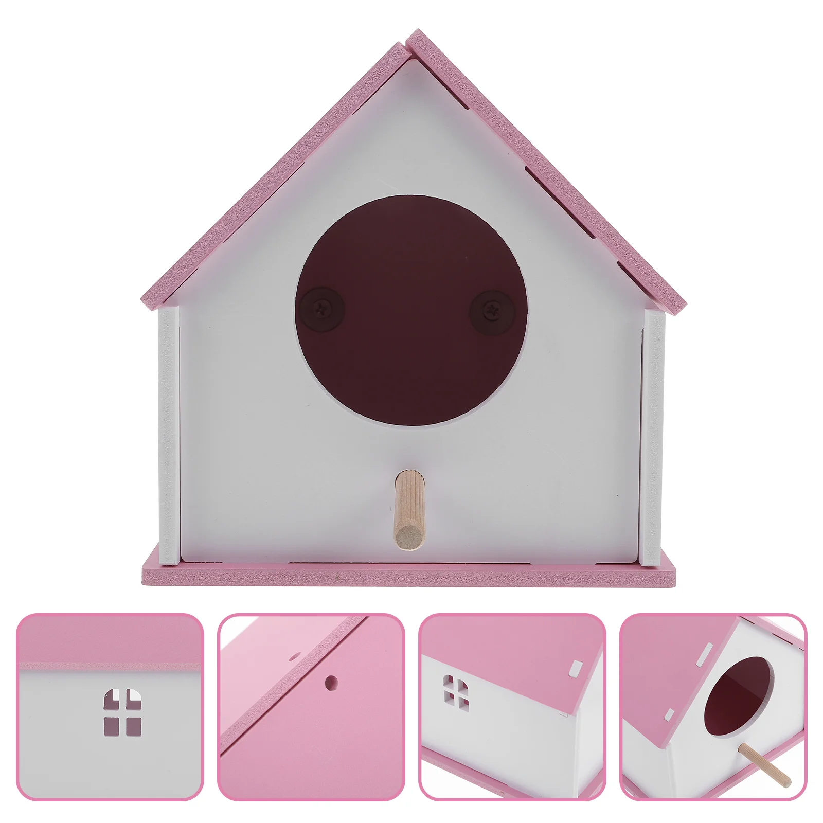 

1PC PVC Bird House Outdoor Parrot Nest Weather Resistant Lightweight Pet Bird Nest Garden Decoration Feeding House