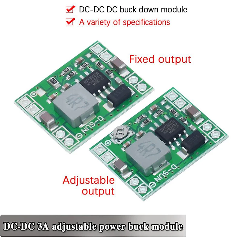 4/510Pcs MP1584EN Step Down Power Supply Modules DC-DC 3A Adjustable Buck Converter for Replacement LM2596 24V 12V 5V 3V