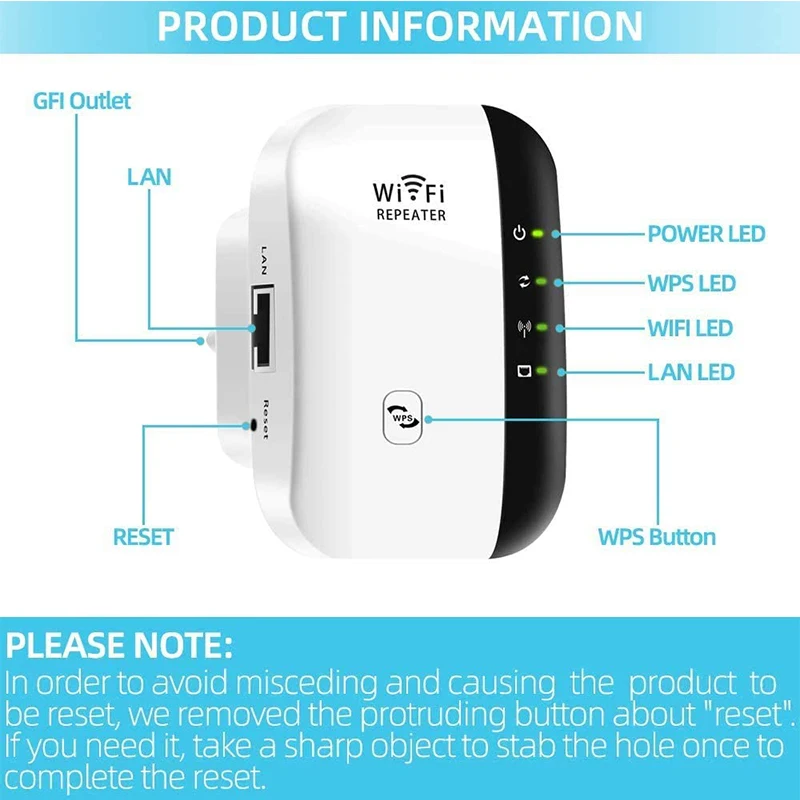 AMKLE Wireless WiFi Range Extender Wi Fi Booster Repetidor 300Mbps Wi-Fi Amplifier 802.11N/B/G  Wi/Fi Reapeter Access Point