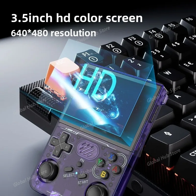 

NEW R36XX Retro Handheld Video Game Console Linux System 3.5 Inch IPS Screen 64G WiFi Game Player