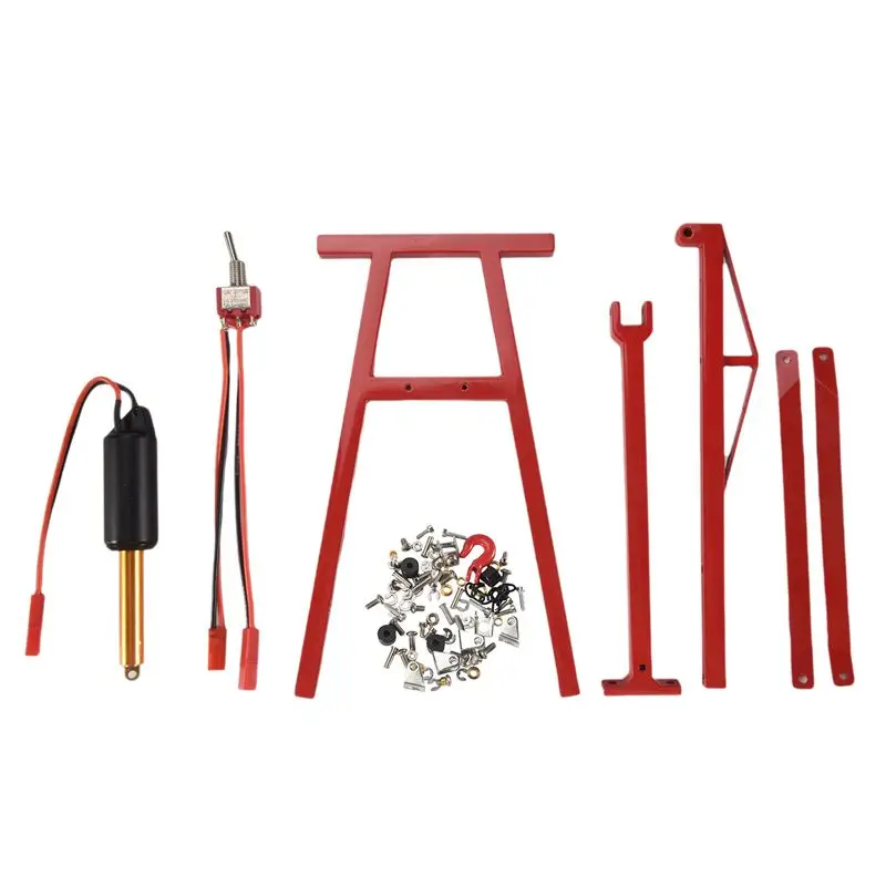 A84F-Metal Electric Crane Engine Maintenance Bracket Engine Stand Jack For 1/10 RC Crawler Car Traxxas TRX4 Axial SCX10