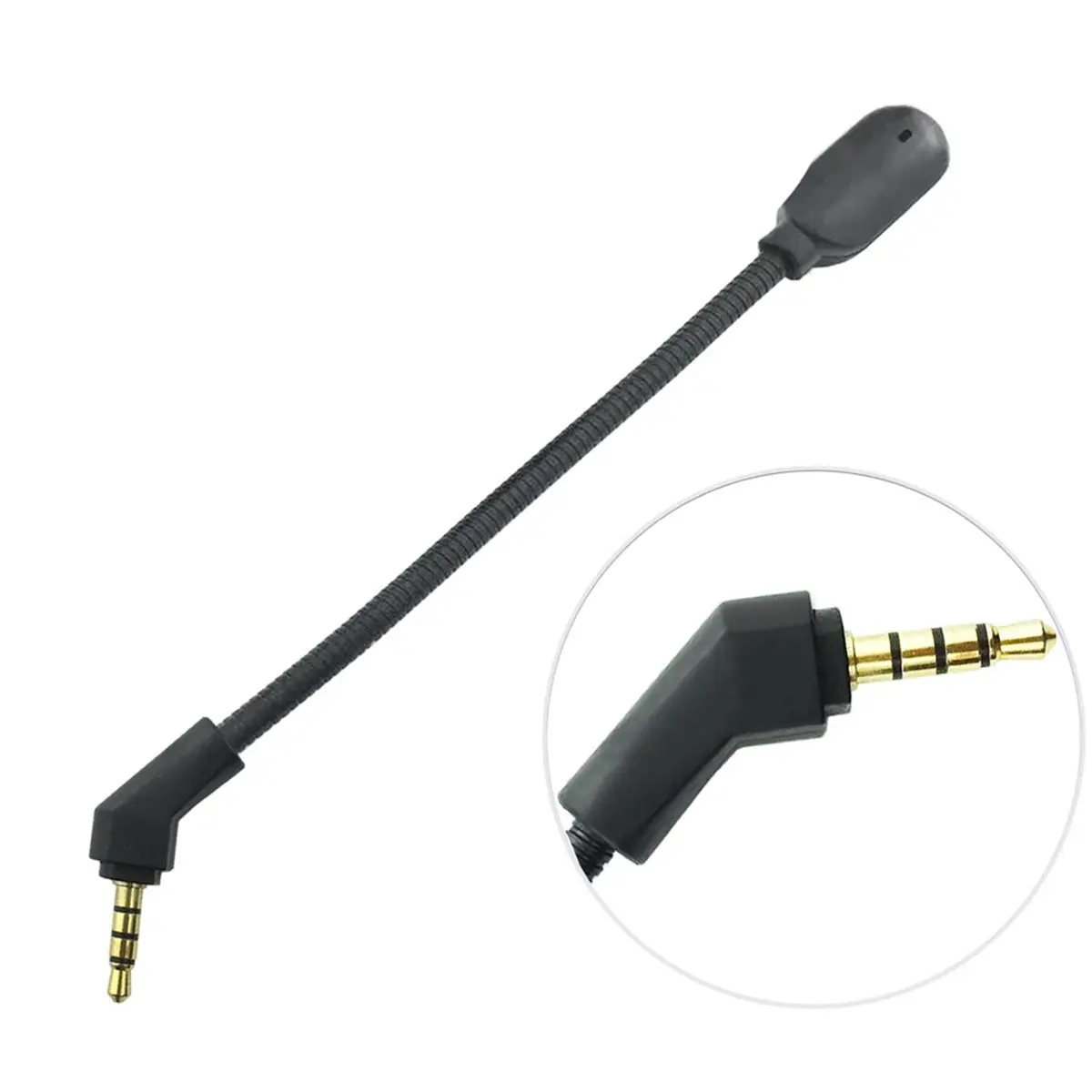 HDL Noise-Canceling Microphones Replacement 3.5mm Game Detachable Mic Boom for ASUS ROG Theta 7.1 Gaming Headset