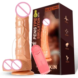 Consolador vibrador erótico para mujeres, Juguetes sexuales realistas, pene enorme, vibradores de ventosa fuerte, productos para adultos, Sex Shop